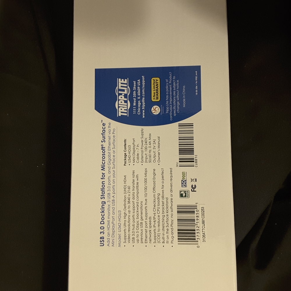 Tripp- Lite USB 3.0 Docking Station for Microsoft Surface